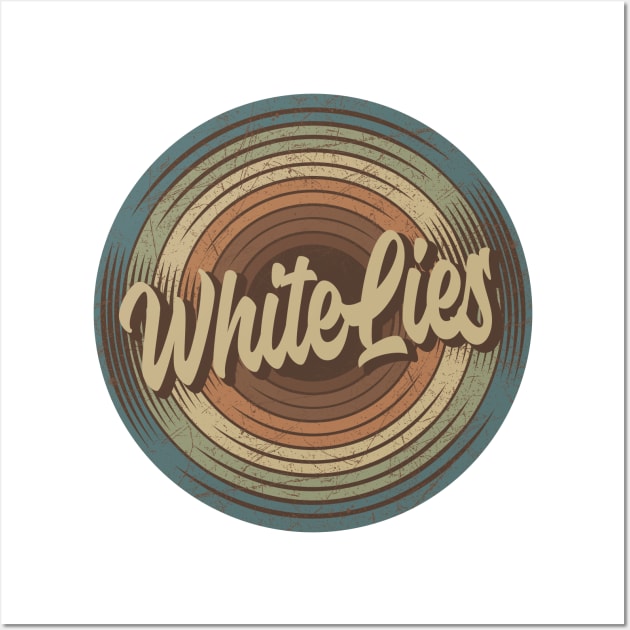 White Lies Vintage Vinyl Wall Art by musiconspiracy